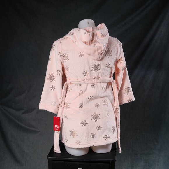 NWT PL SLEEP - metallic snowflake fleece robe - 6/6X - Picture 3 of 6